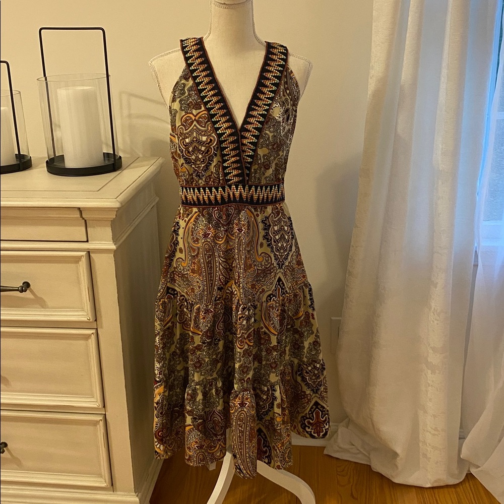 CUPSHE Bohemian Paisley Halter Dress